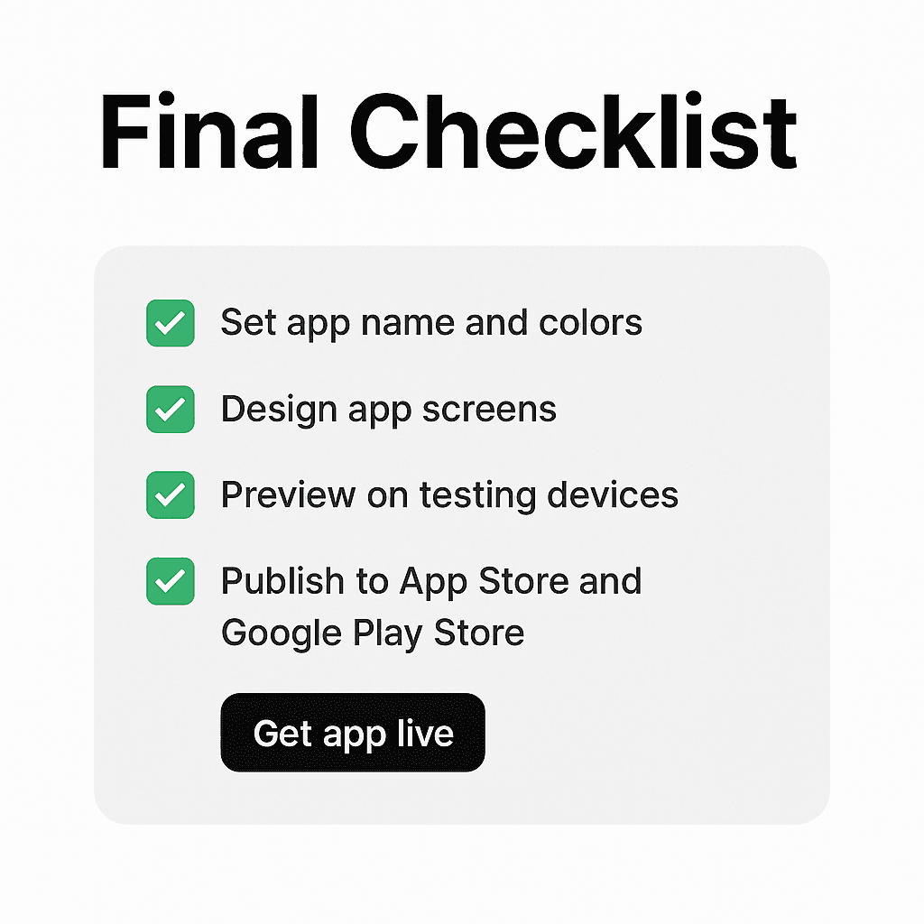 Final checklist 